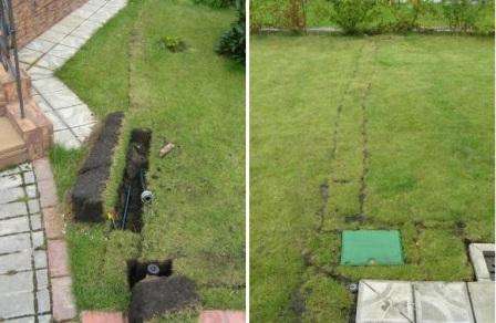 On hienoa, jos sivusto ei ole vielä varustettu nurmikolla ja poluilla, sinun ei tarvitse pilata niitä. No, jos sivusto on edelleen istutettu pensailla ja siinä on sänkyjä, kastelujärjestelmä on asetettava erittäin huolellisesti.