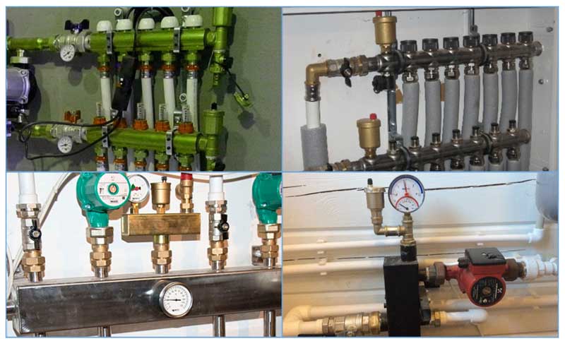 Installation af en luftventil i manifolden og den hydrauliske pil