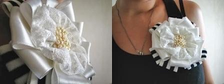 كيف تصنع بروش من الشريط بيديك