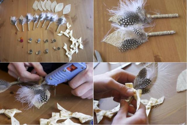 يمكن تزيين العروة بالريش والأزرار