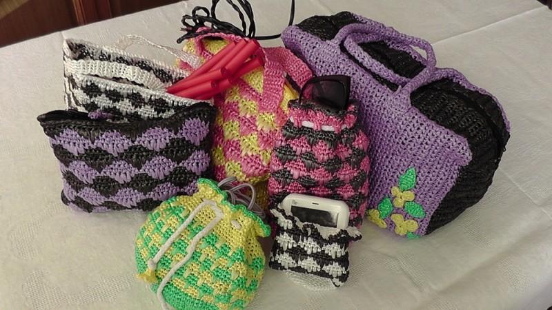 DIY muovipussi käsitöitä