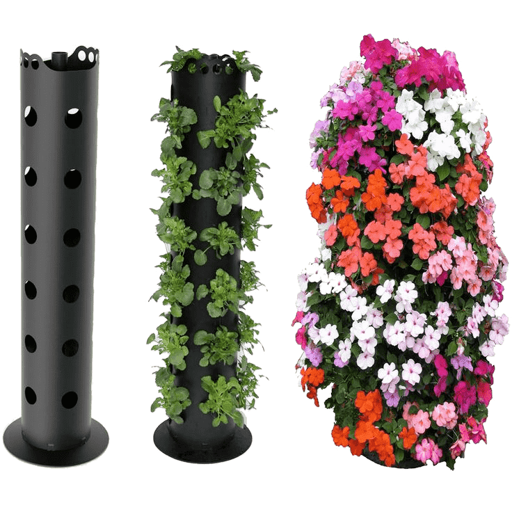 Tavallisesta putkesta voidaan tehdä upea pystysuora petunian kukkapenkki. Tavallisesta putkesta voidaan tehdä upea pystysuora petunian kukkapenkki.