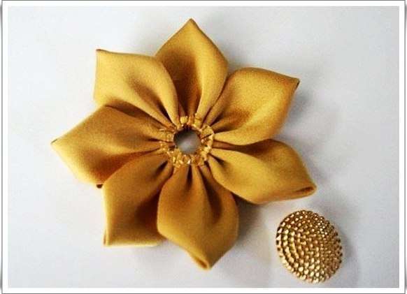 DIY nauha kukka DIY nauha kukka askel askeleelta valokuva MK