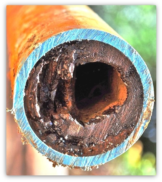 vandtryk i et privat hus