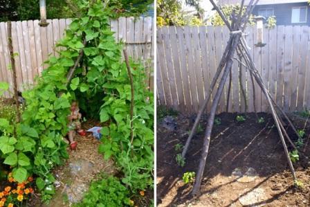 Mökki mökille lapsille oksista