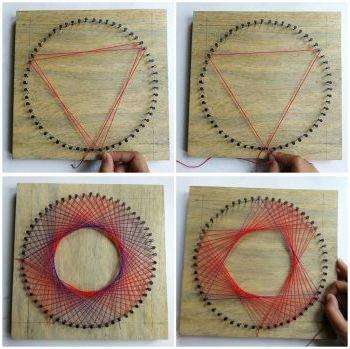 هذه هي الطريقة التي يجب أن تتم بها جميع المسامير حتى ينفد المكان ، فقط لا تنس تغيير الألوان