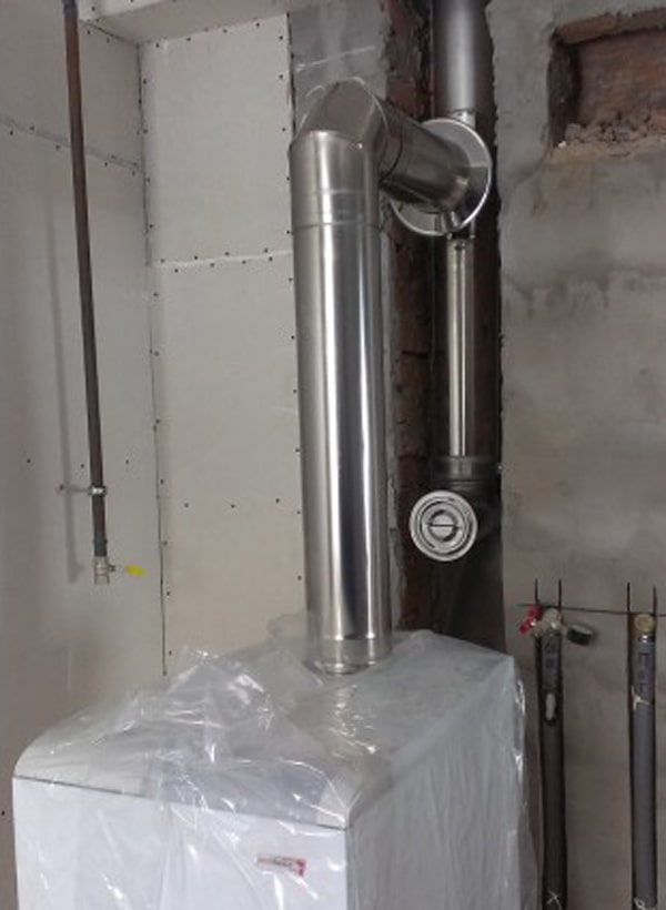 καμινάδα από ανοξείδωτο ατσάλι