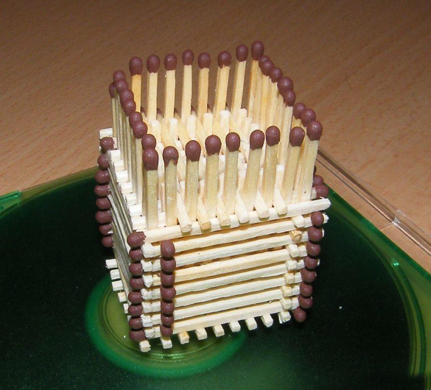 Hus, slot, kirke, tempel, godt: hvordan man laver af tændstikker uden lim med egne hænder, trin for trin instruktioner