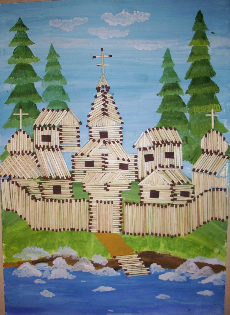 Hus, slot, kirke, tempel, godt: hvordan man laver af tændstikker uden lim med egne hænder, trin for trin instruktioner