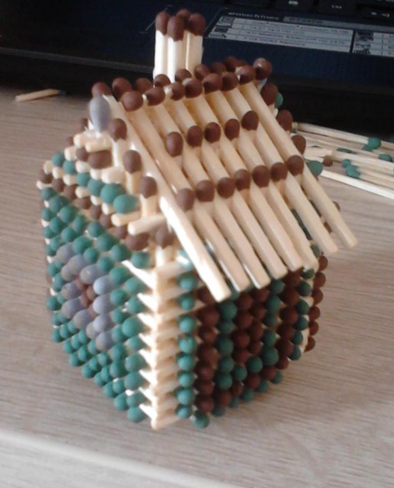 Hus, slot, kirke, tempel, godt: hvordan man laver af tændstikker uden lim med egne hænder, trin for trin instruktioner