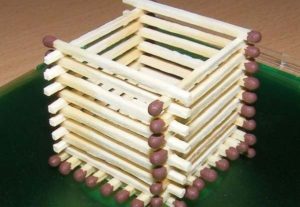 Hus, slot, kirke, tempel, godt: hvordan man laver af tændstikker uden lim med egne hænder, trin for trin instruktioner