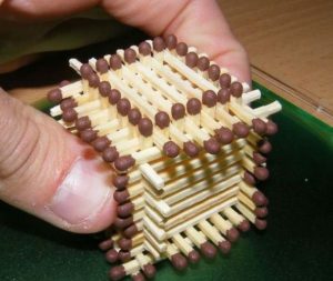 Hus, slot, kirke, tempel, godt: hvordan man laver af tændstikker uden lim med egne hænder, trin for trin instruktioner