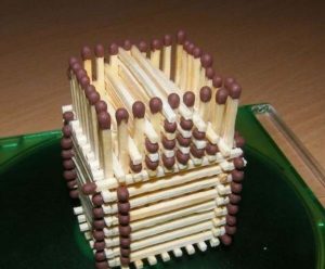 Hus, slot, kirke, tempel, godt: hvordan man laver af tændstikker uden lim med egne hænder, trin for trin instruktioner