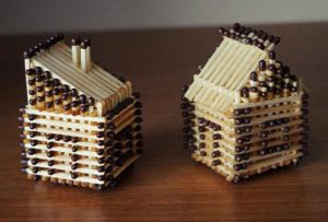 Hus, slot, kirke, tempel, godt: hvordan man laver af tændstikker uden lim med egne hænder, trin for trin instruktioner