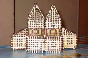 Hus, slot, kirke, tempel, godt: hvordan man laver af tændstikker uden lim med egne hænder, trin for trin instruktioner