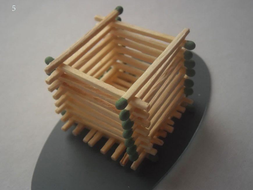 Hus, slot, kirke, tempel, godt: hvordan man laver af tændstikker uden lim med egne hænder, trin for trin instruktioner