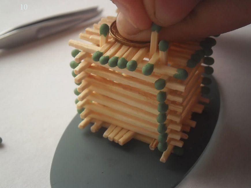 Hus, slot, kirke, tempel, godt: hvordan man laver af tændstikker uden lim med egne hænder, trin for trin instruktioner