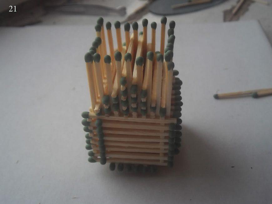 Hus, slot, kirke, tempel, godt: hvordan man laver af tændstikker uden lim med egne hænder, trin for trin instruktioner