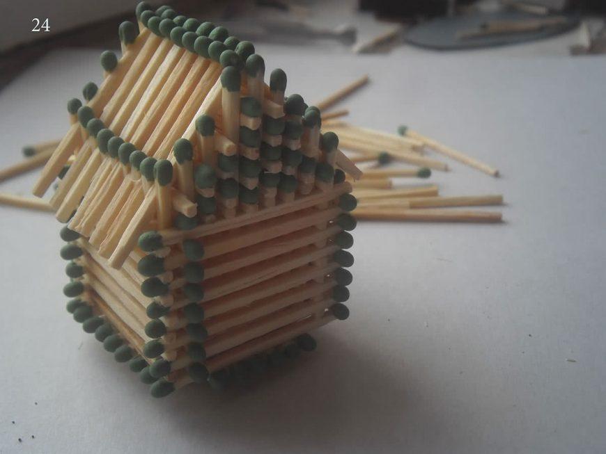 Hus, slot, kirke, tempel, godt: hvordan man laver af tændstikker uden lim med egne hænder, trin for trin instruktioner