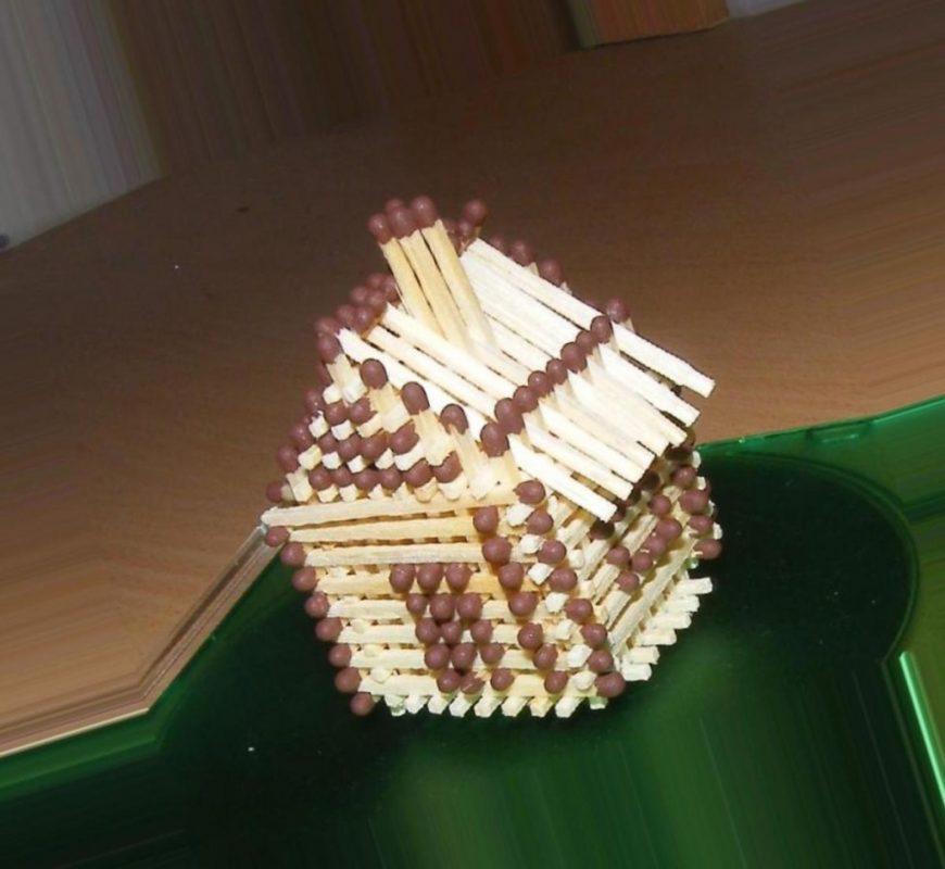 Hus, slot, kirke, tempel, godt: hvordan man laver af tændstikker uden lim med egne hænder, trin for trin instruktioner