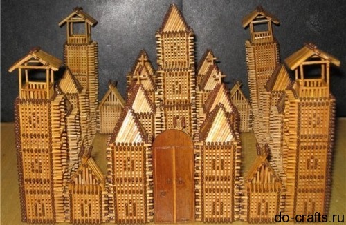 zamok-iz-spichek-20 Sådan laver du et slot af tændstikker med egne hænder