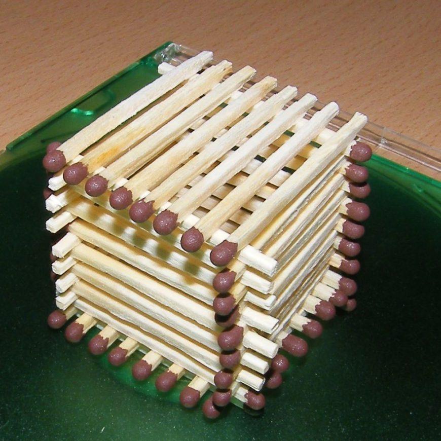 Hus, slot, kirke, tempel, godt: hvordan man laver af tændstikker uden lim med egne hænder, trin for trin instruktioner