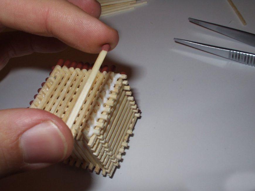 Hus, slot, kirke, tempel, godt: hvordan man laver af tændstikker uden lim med egne hænder, trin for trin instruktioner