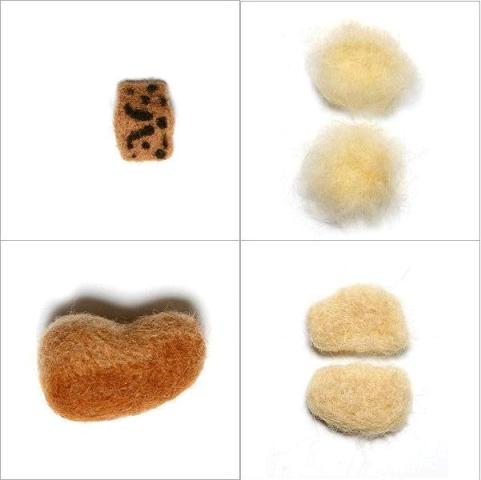 Sävytä pää kuivilla pastelliväreillä. Voit tehdä silmät polymeerisavesta.