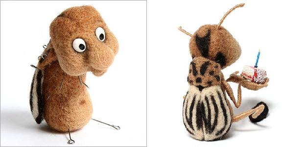 Jos haluat tehdä kovakuoriaisen raajat, ota lanka ja liimaa kahvan runko epoksihartsilla