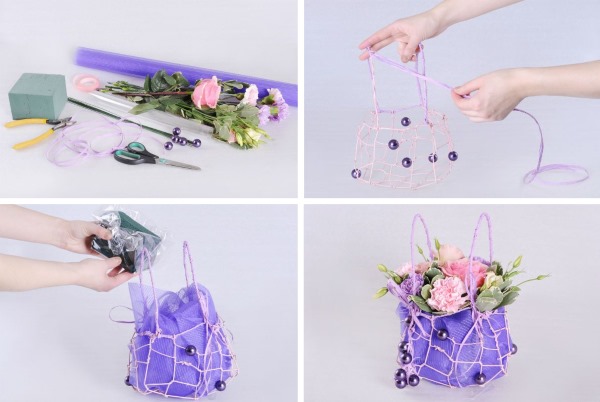 Blomsterhandel for begyndere trin for trin. Montering af buketter, undervisning i indretning, foto, video tutorials