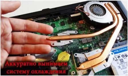 irrota jäähdytysjärjestelmä ja poista vanha lämpörasva.