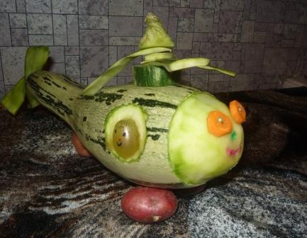 Zucchini håndværk ideer derhjemme efterårskunst fra zucchini