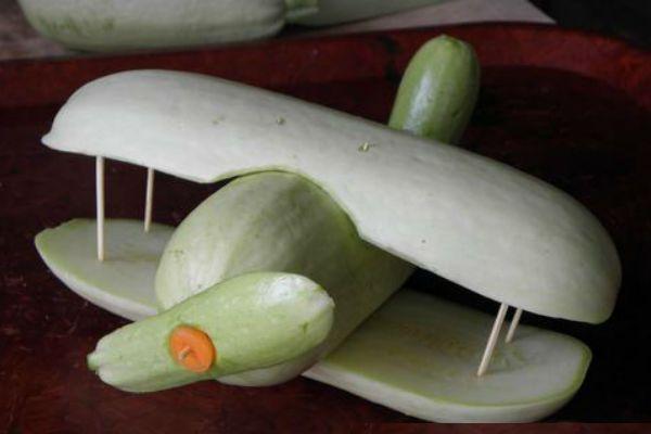 efterårskunst fra zucchini