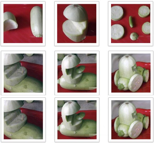 håndværk fra en grøntsagsmarv til haven