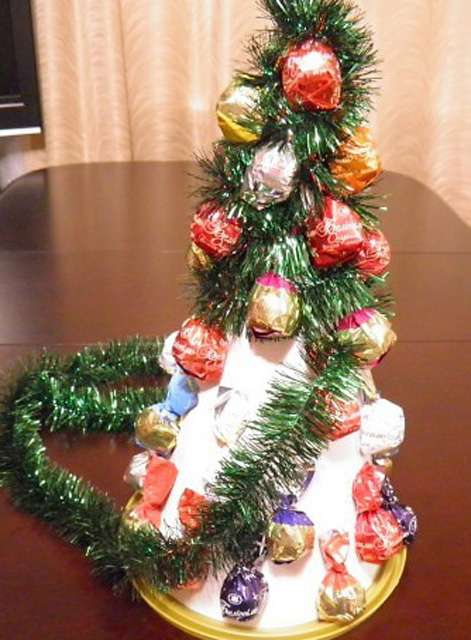 Teemme makeita lahjoja uudelle vuodelle kukkia makeisista uudelle vuodelle