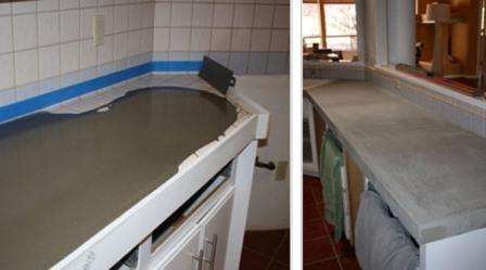 Tämän jälkeen saatu puukehys täytetään betoniseoksella. Tämä on parasta tehdä tärypöydällä, jotta liuoksen karkea täyteaine jakautuu tasaisesti. Täyttö on suoritettava kahdessa vaiheessa.