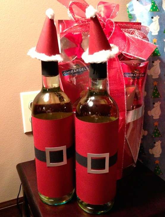 Kuinka kaunista sisustaa pullo samppanjaa uudelle vuodelle joulua käsitöitä samppanjapullosta