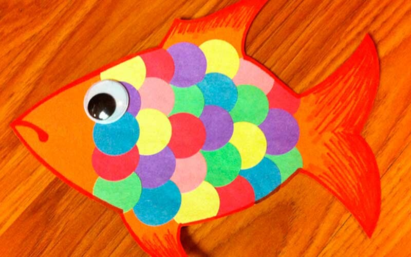 Kuinka tehdä paperikala omin käsin + kalamalli leikkaamiseen