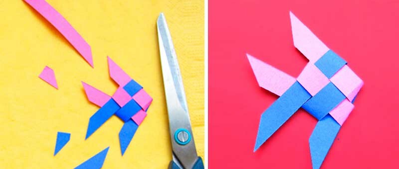 Kuinka tehdä paperikala omin käsin + kalamalli leikkaamiseen