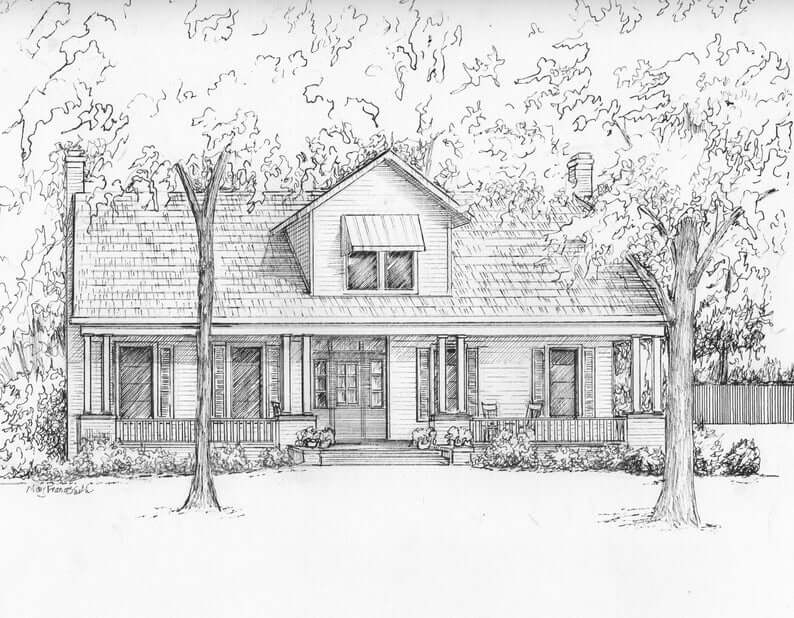 Ako nakresliť krásny dom svojich snov ceruzkou krok za krokom - ako nakresliť dvojpodlažný dom?