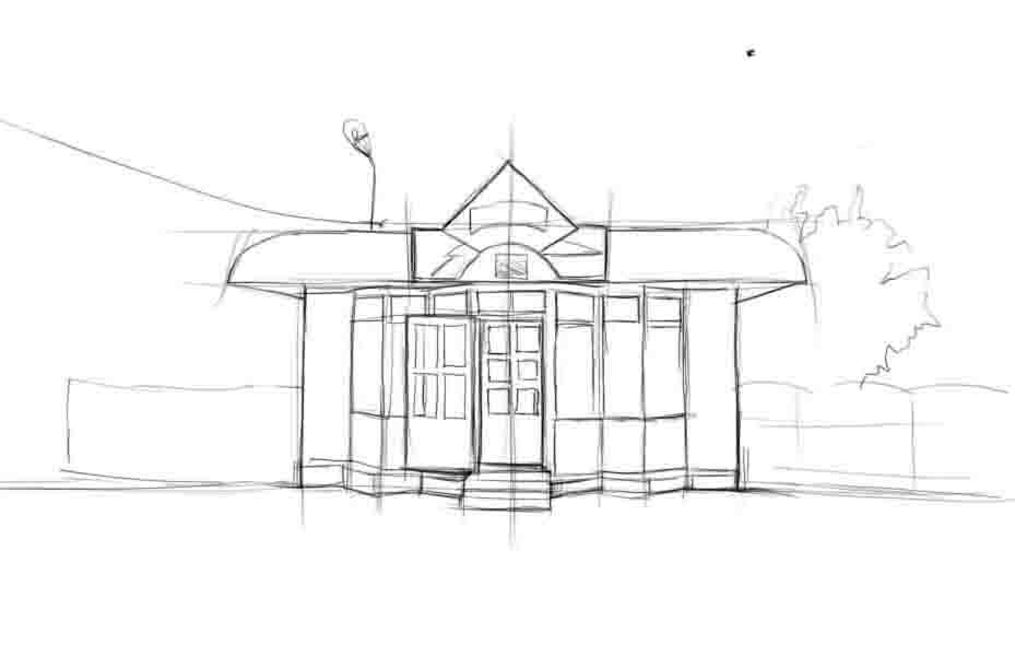 Ako nakresliť krásny dom svojich snov ceruzkou krok za krokom - ako nakresliť dvojpodlažný dom?