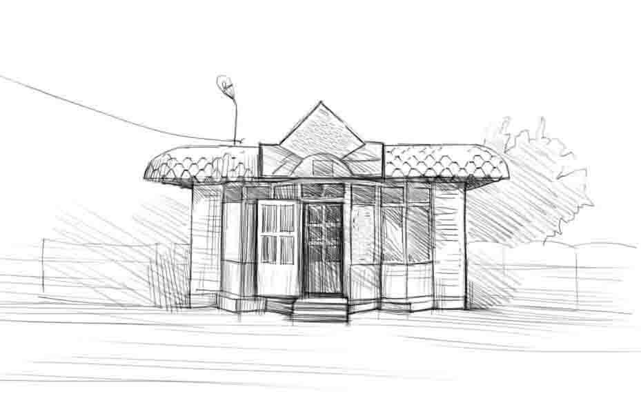 Ako nakresliť krásny dom svojich snov ceruzkou krok za krokom - ako nakresliť dvojpodlažný dom?