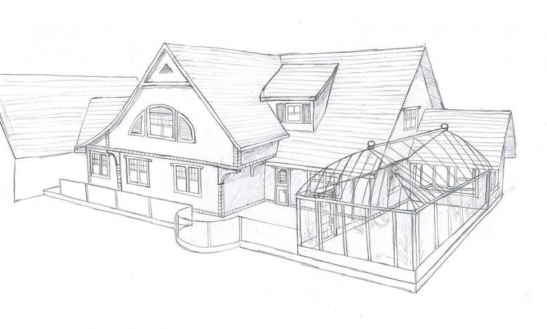 Ako nakresliť krásny dom svojich snov ceruzkou krok za krokom - ako nakresliť dvojpodlažný dom?