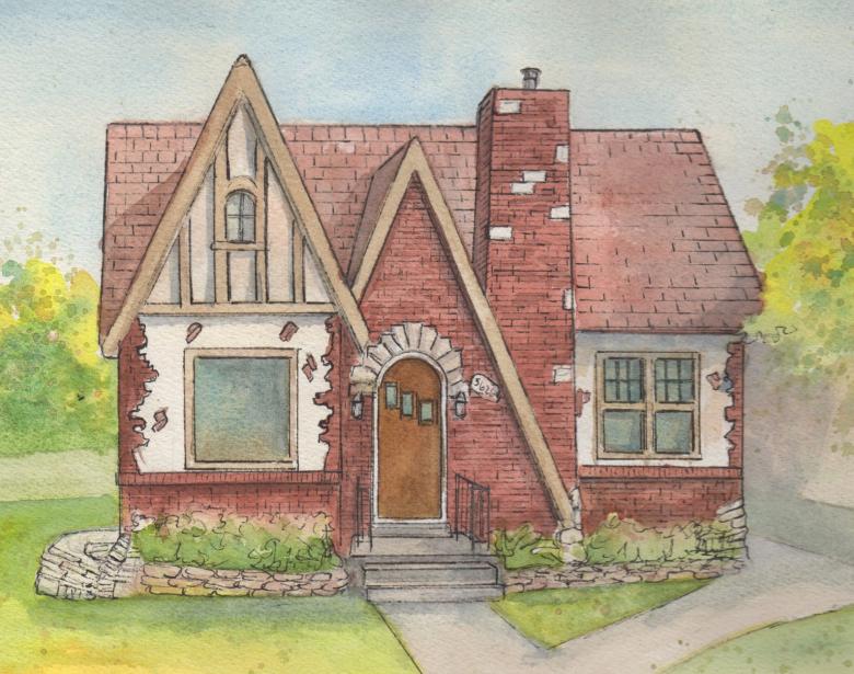 Ako nakresliť krásny dom svojich snov ceruzkou krok za krokom - ako nakresliť dvojpodlažný dom?