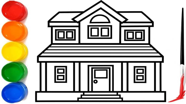 Ako nakresliť krásny dom svojich snov ceruzkou krok za krokom - ako nakresliť dvojpodlažný dom?
