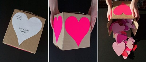 prekvapenie pre dievča na Valentína