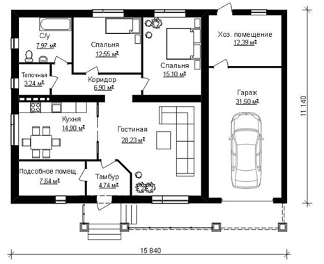 تخطيط المنزل مع المرآب تخطيط المنزل مع المرآب