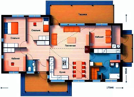 خطة منزل من طابق واحد خطة منزل من طابق واحد