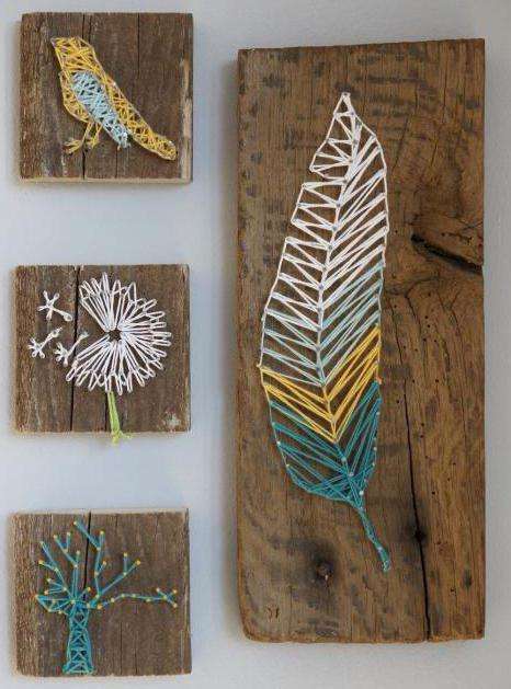 μια εικόνα από νήματα και πρότυπα καρφιών