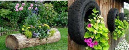 Για να φτιάξετε ένα παρτέρι, δεν είναι απαραίτητο να χρησιμοποιήσετε ακριβά δομικά στοιχεία. Σε κάθε ιστότοπο υπάρχει πάντα το πιο συνηθισμένο υλικό, το οποίο συνήθως παραμένει μετά την επισκευή ενός εξοχικού σπιτιού, ή που το έχετε φέρει από το σπίτι.